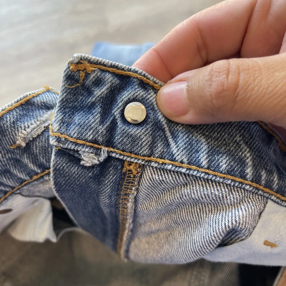 Vintage Levi's 517 Orange Tab Made in USA Boot Cut Jeans Men's 38x32 Blue Denim